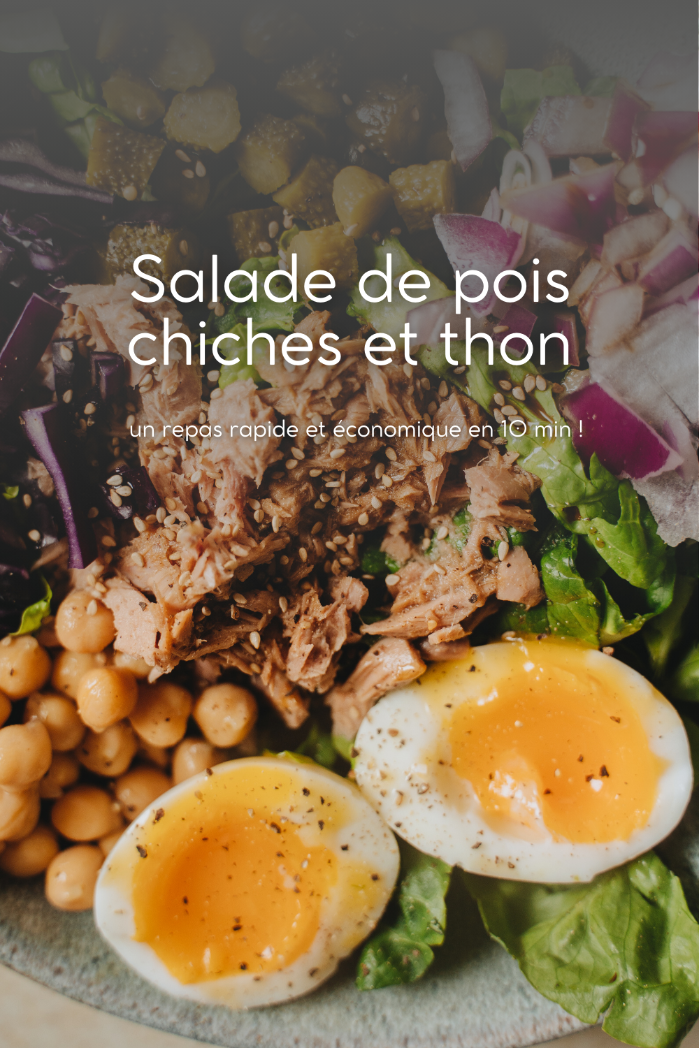 Salade de pois chiches et thon